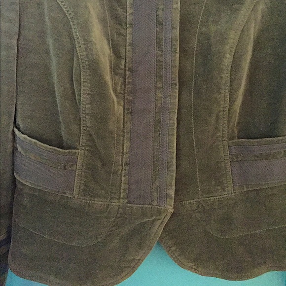 Zara Moss/Olive Green Velvet Cropped Jacket - Picture 5 of 11